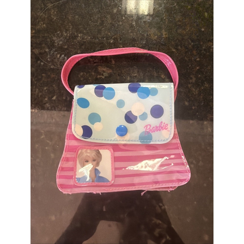 Vintage 2000 Y2K Barbie Plastic Purse Tote Handbag Doll Toy